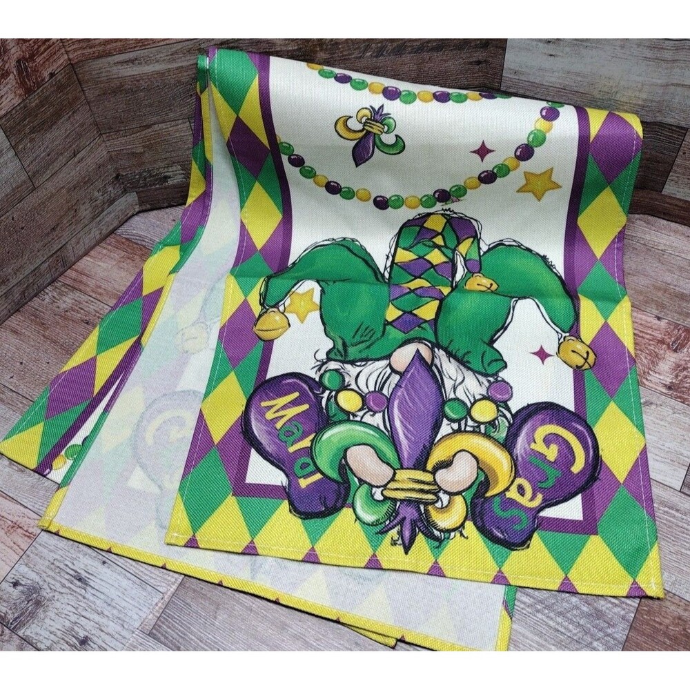 13"X72" Mardi Gras Table Runner Diamond New Orleans Carnival Masquerade